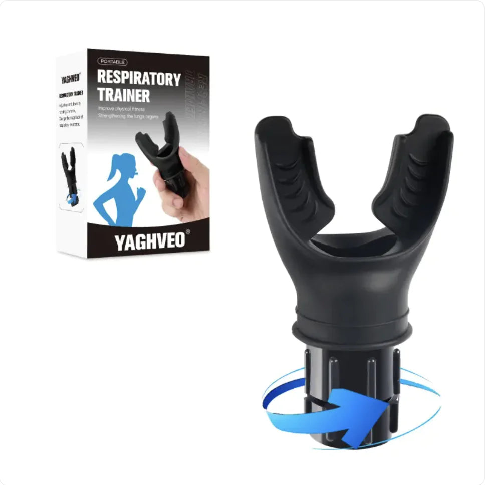Breath Trainer for Muscle Strength and Fitness Training. Adjustable & Portable.