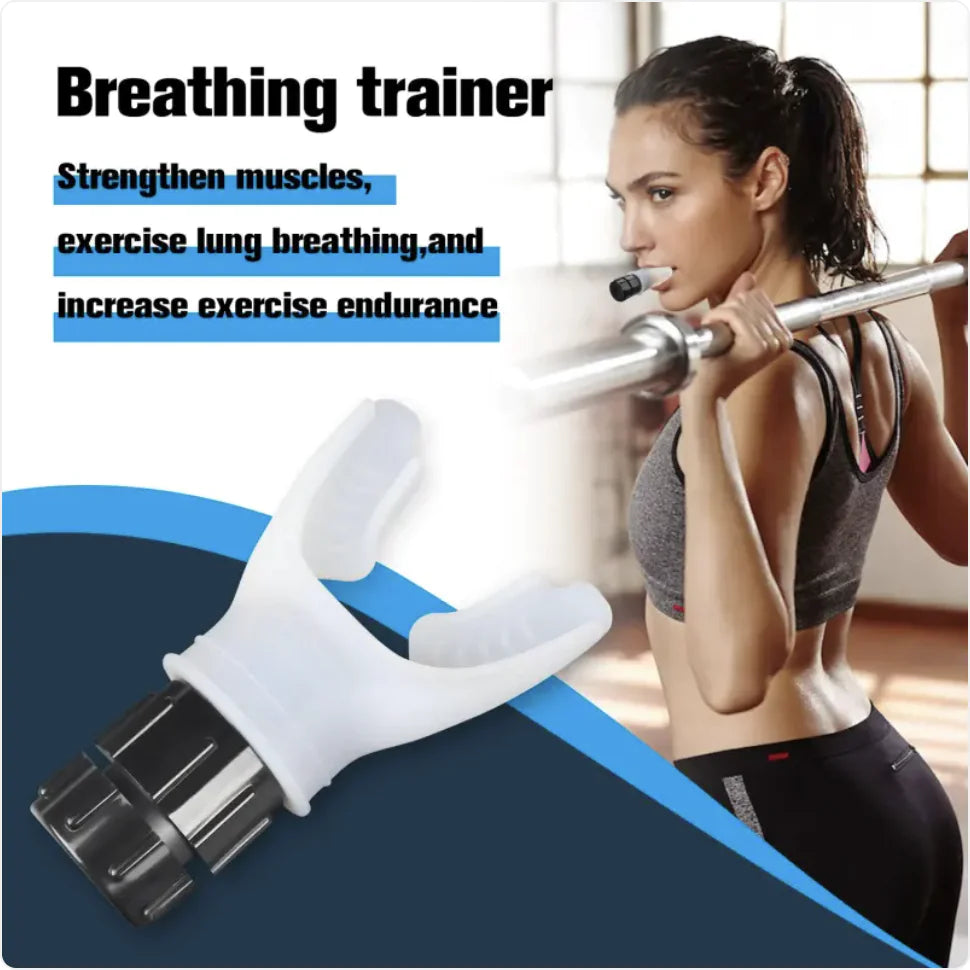 Breath Trainer for Muscle Strength and Fitness Training. Adjustable & Portable.
