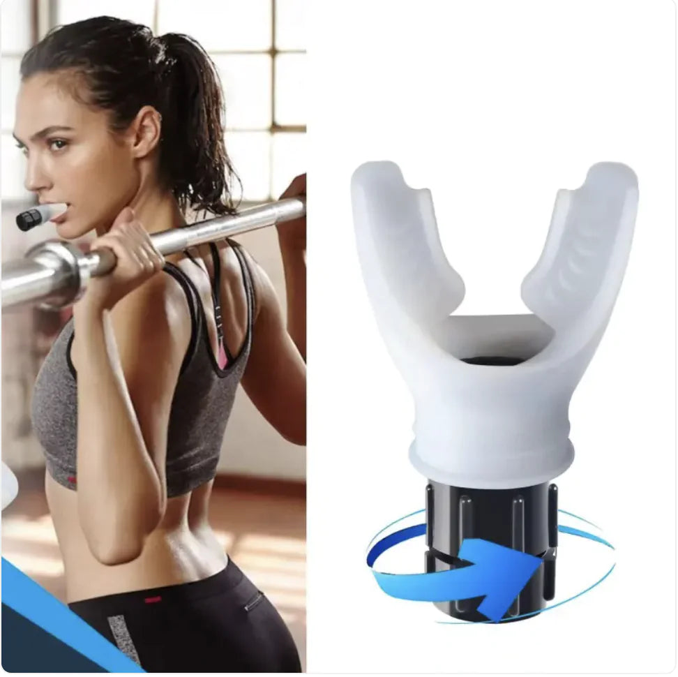 Breath Trainer for Muscle Strength and Fitness Training. Adjustable & Portable.