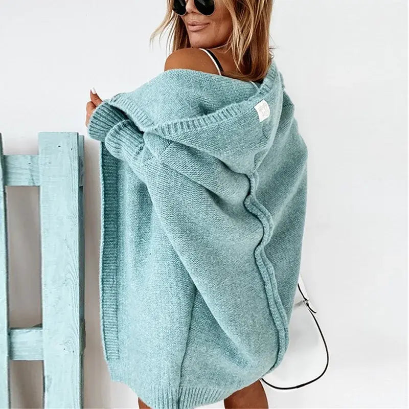 Women Oversized Cardigan Coat Sleeve