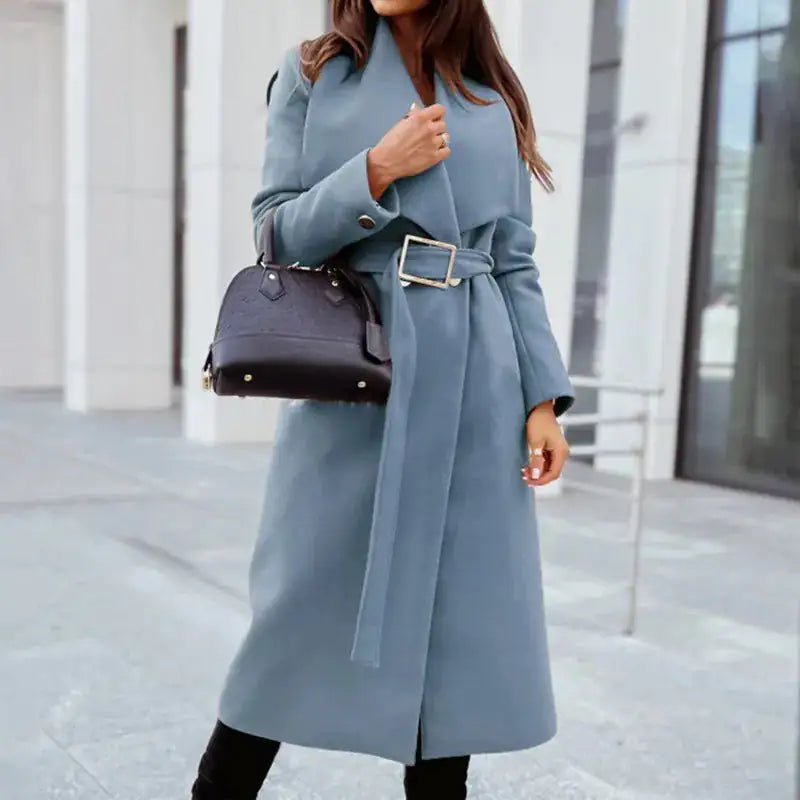 Women Long Sleeve Trench Coat