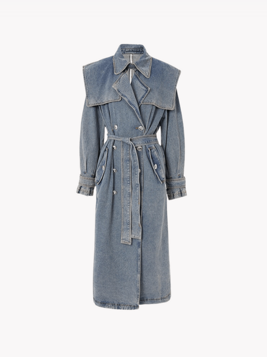 Denim Trench Coat for Women