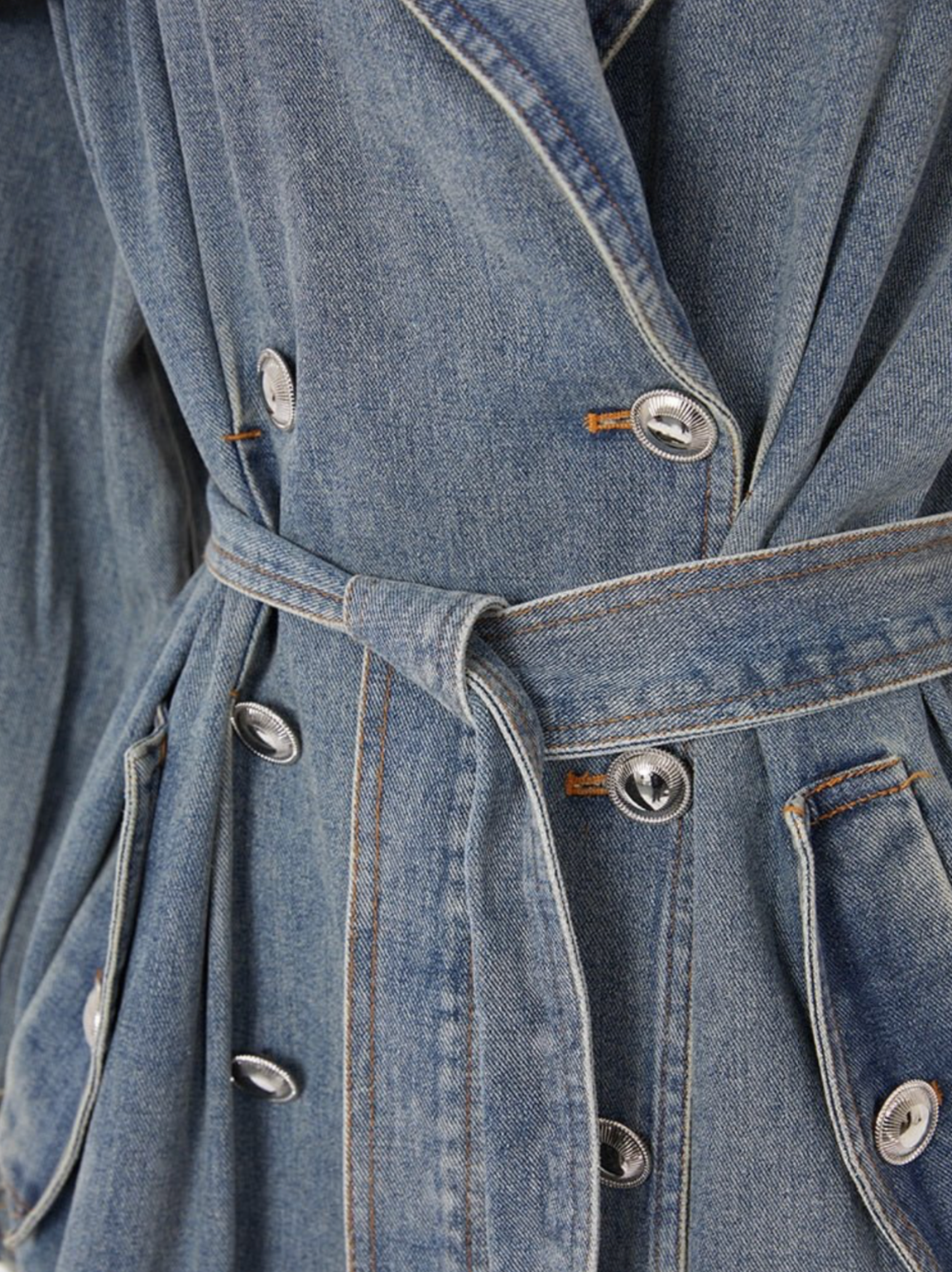 Denim Trench Coat for Women