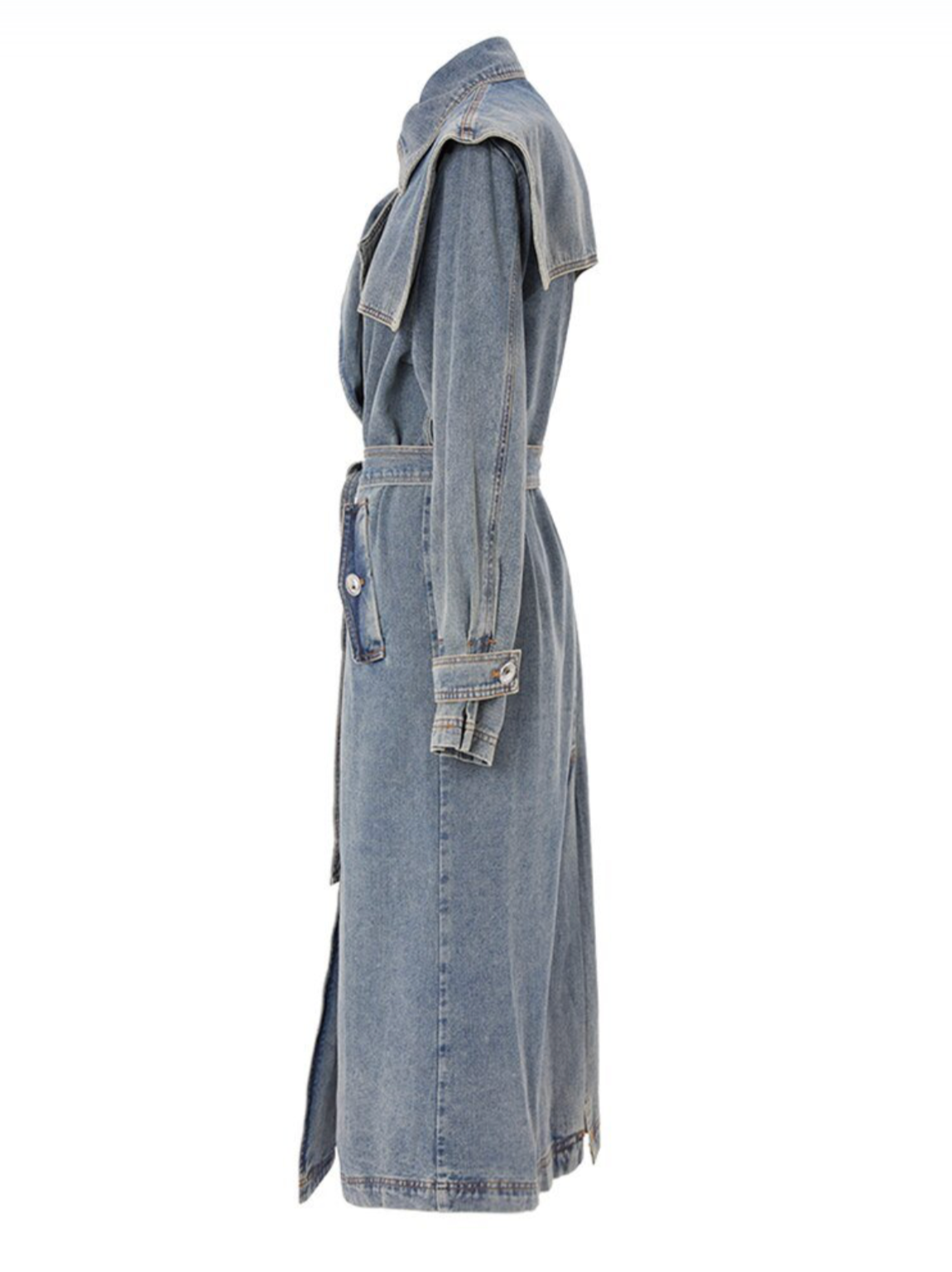 Denim Trench Coat for Women