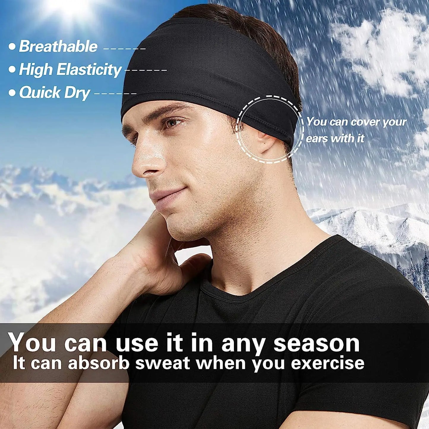 Quick Dry Hairband/Sweatband/Bandana [Unisex]