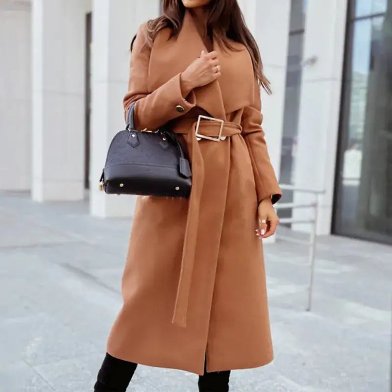 Women Long Sleeve Trench Coat