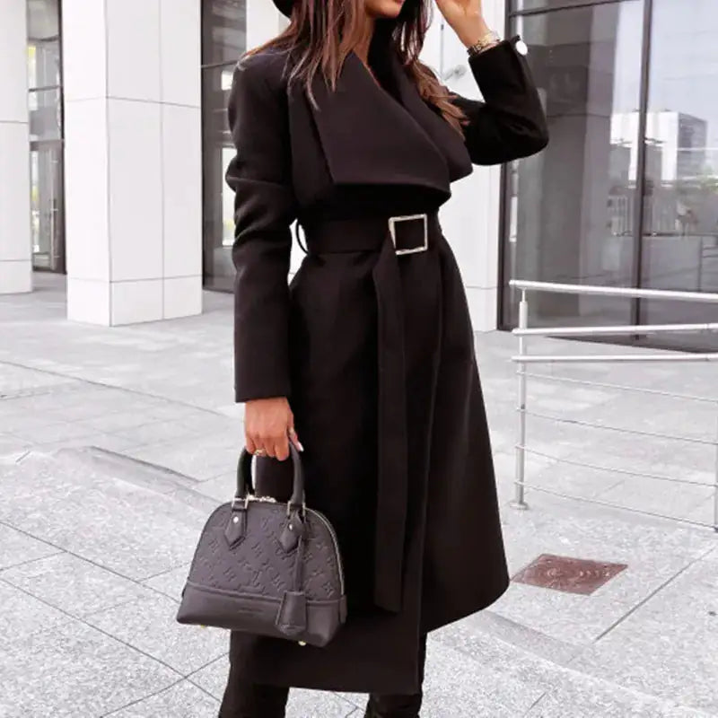 Women Long Sleeve Trench Coat